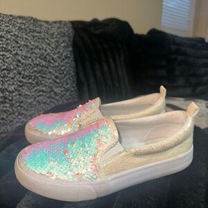 Cat & Jack Pink and Blue Sequin Sneakers